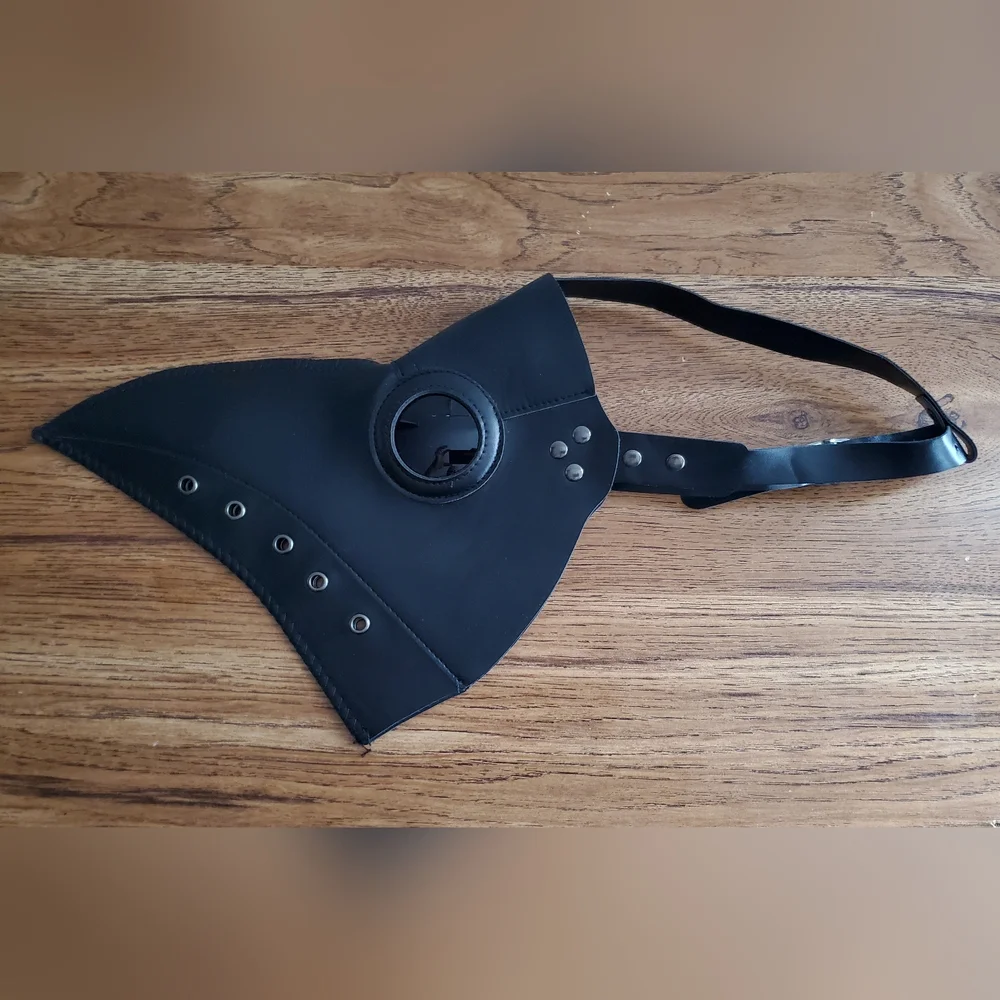 Plague Doctor Bird Mask Black New Adjustable